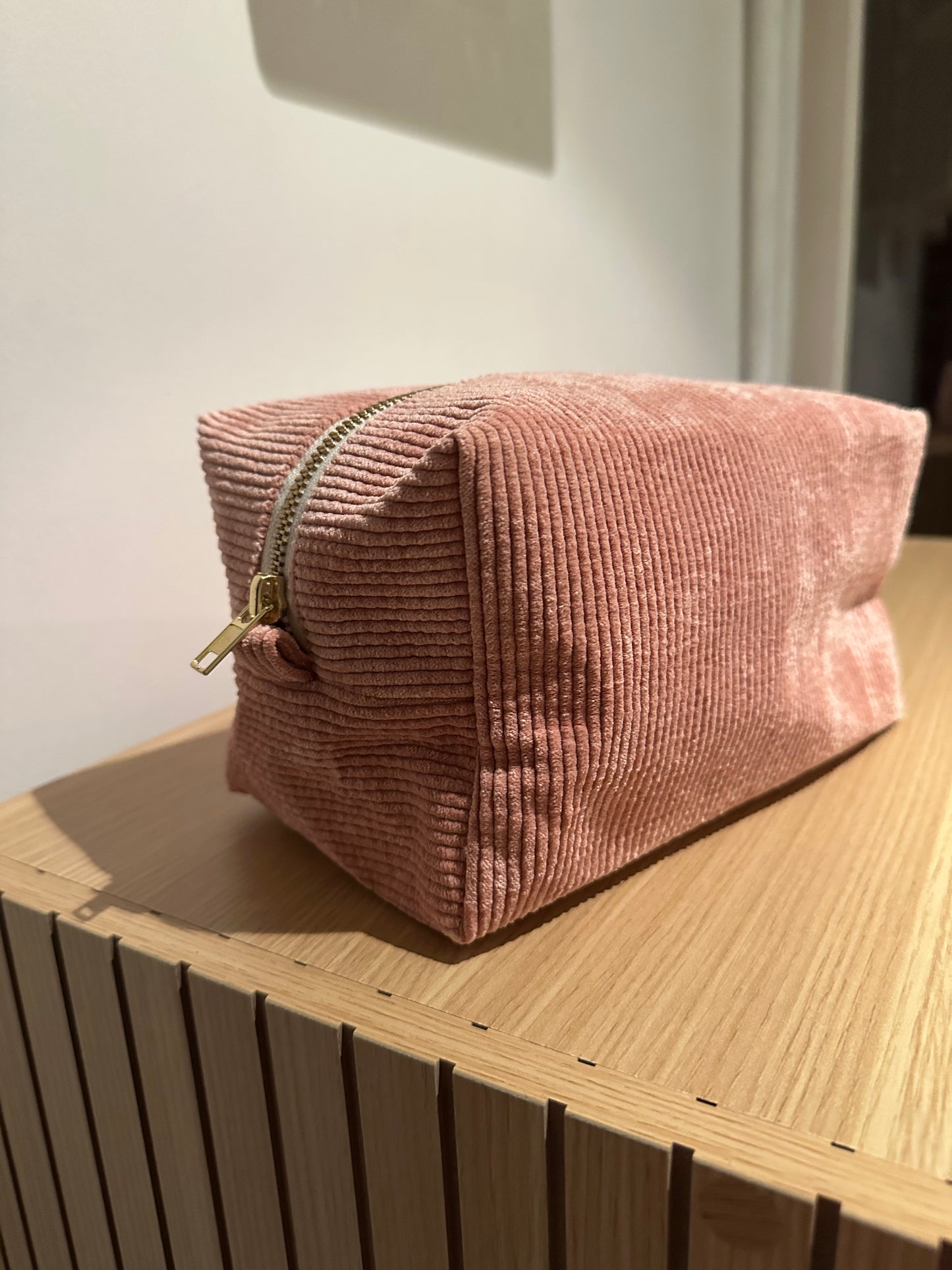 Trousse de toilette imperméable velours côtelé
