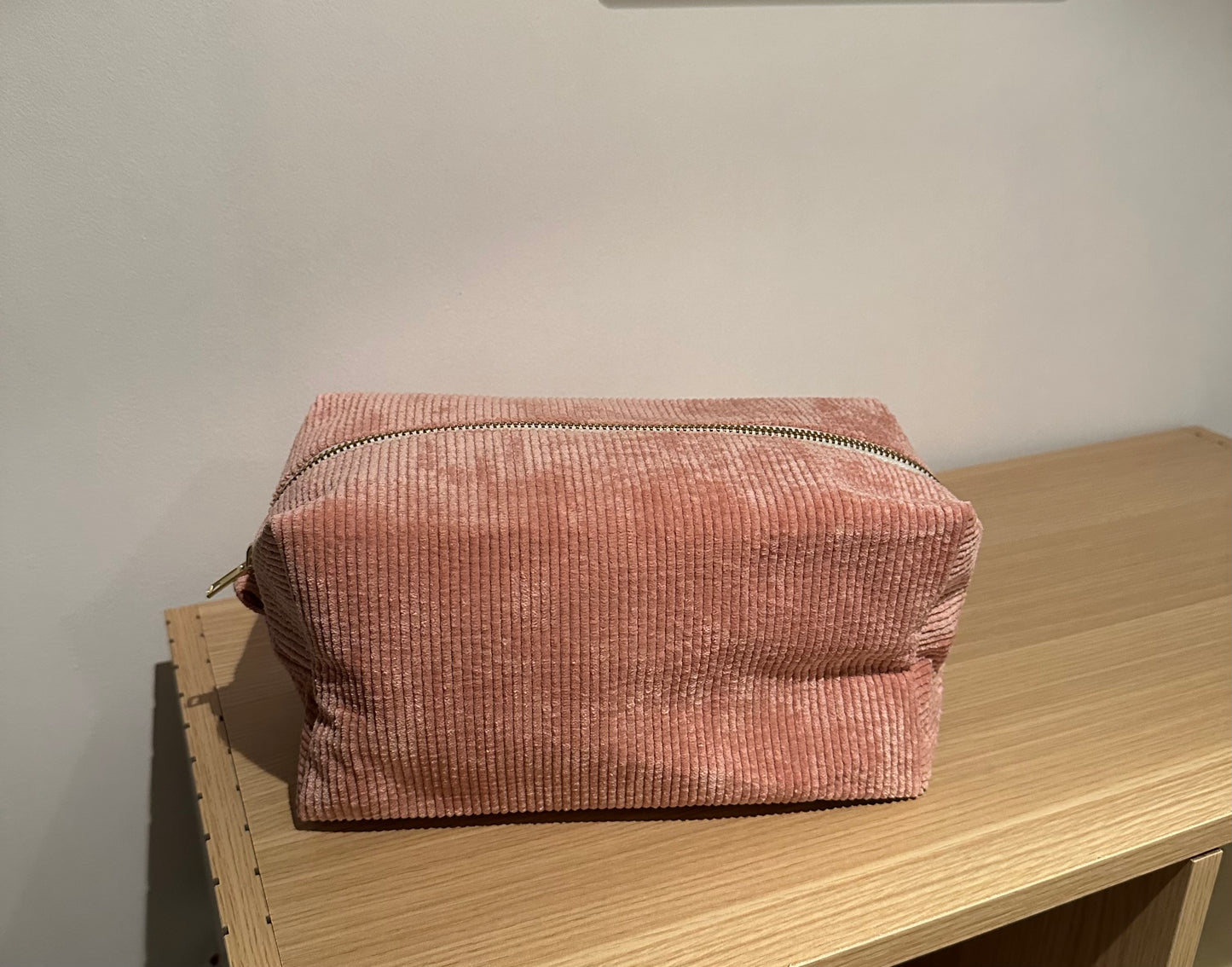 Trousse de toilette imperméable velours côtelé